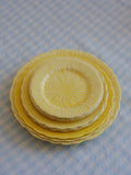 Set of 9 Vintage Crown Ducal Yellow Plates (c. 1930s)