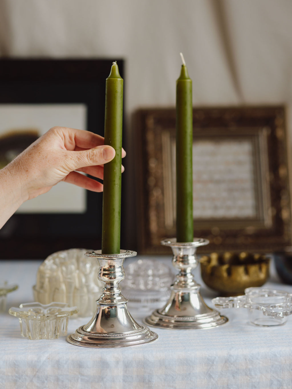 Vintage Walker & Hall Silver Plated Candlestick Holders (Pair)