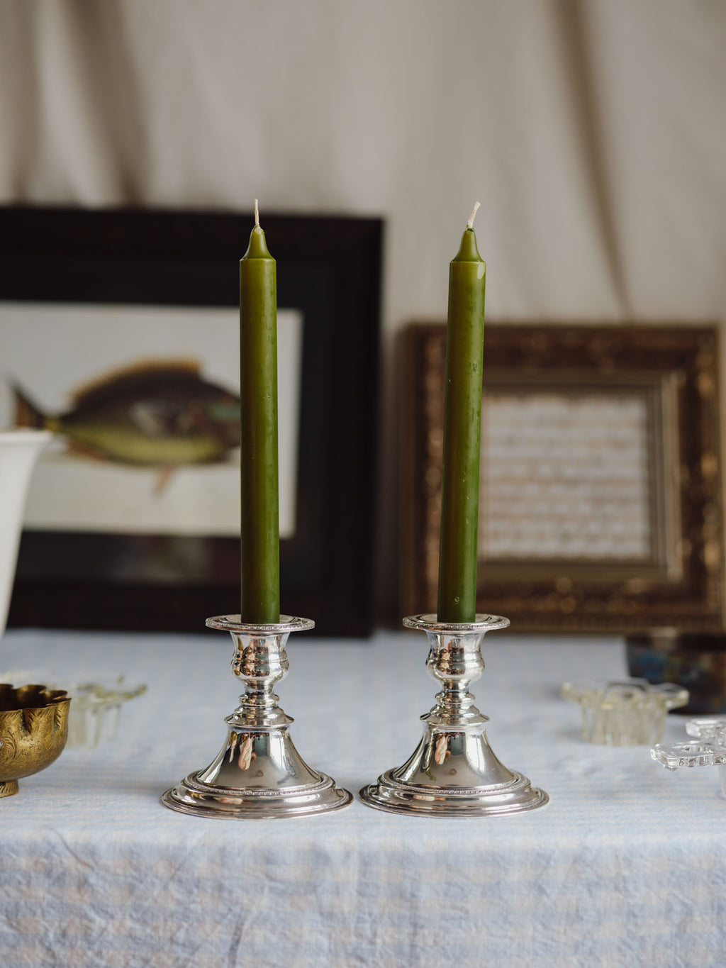 Vintage Walker & Hall Silver Plated Candlestick Holders (Pair)