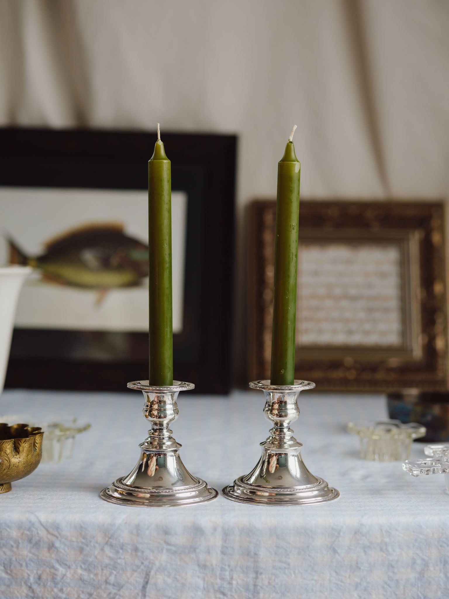 Vintage Walker & Hall Silver Plated Candlestick Holders (Pair)