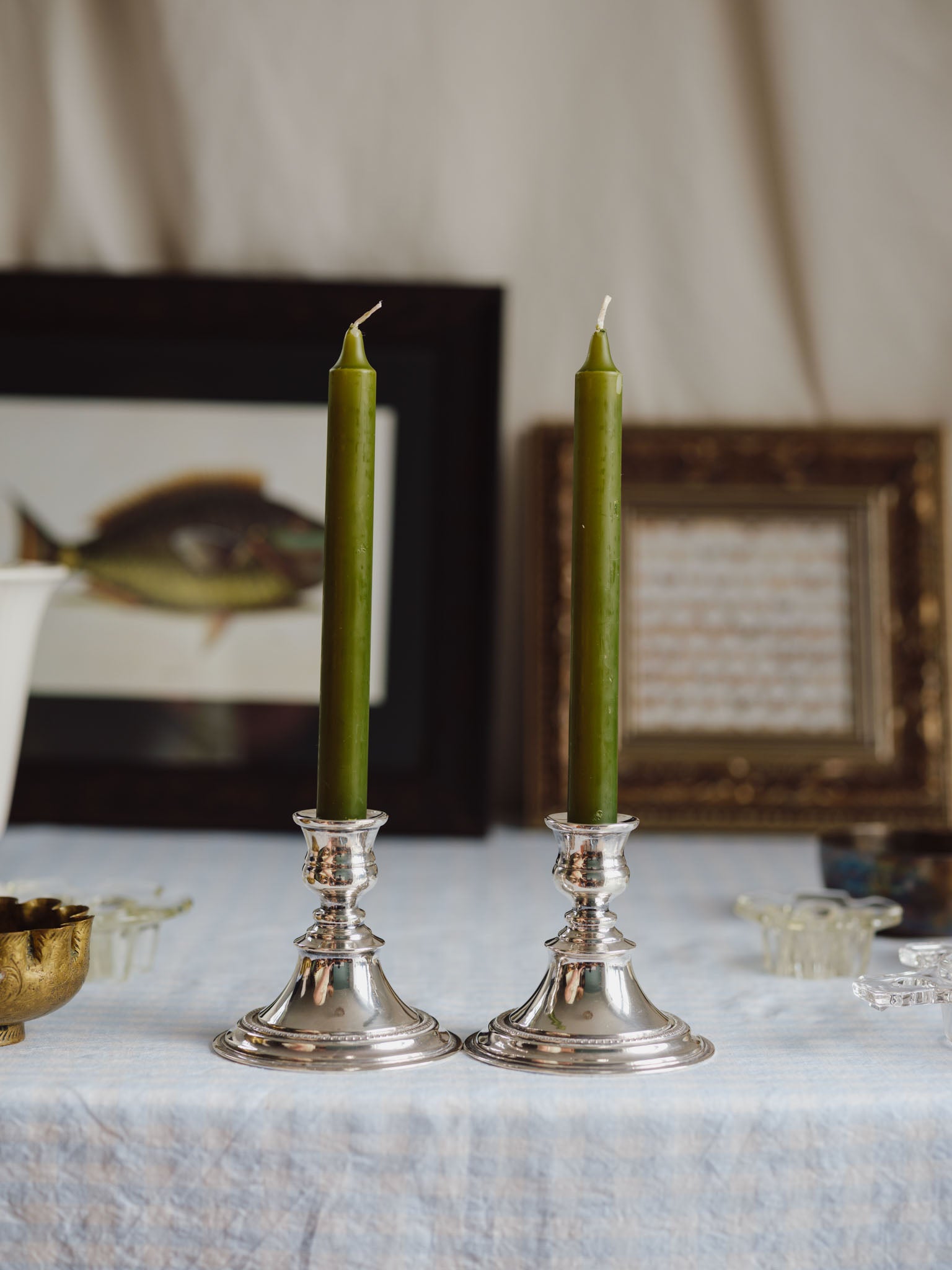 Vintage Walker & Hall Silver Plated Candlestick Holders (Pair)