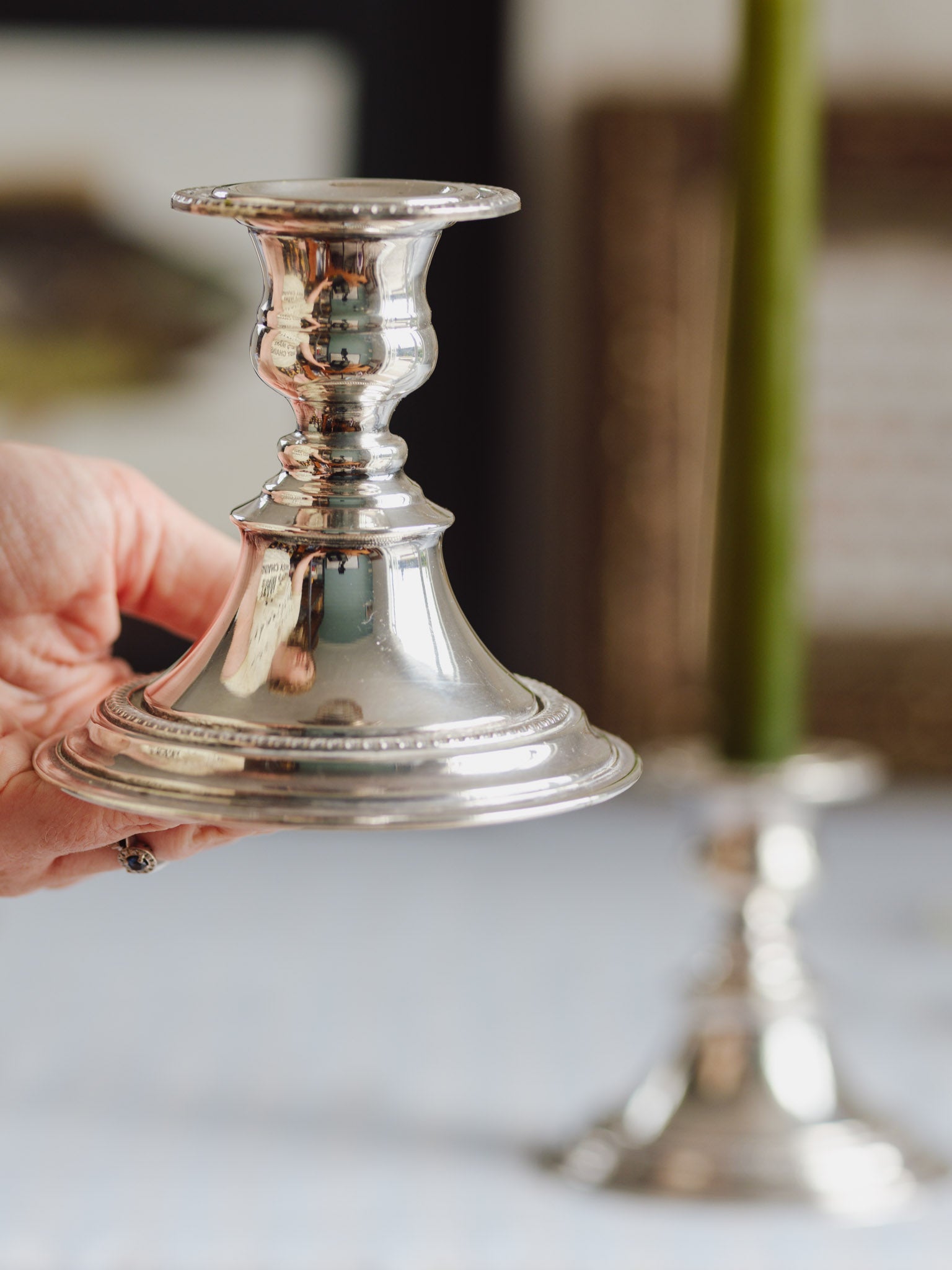 Vintage Walker & Hall Silver Plated Candlestick Holders (Pair)