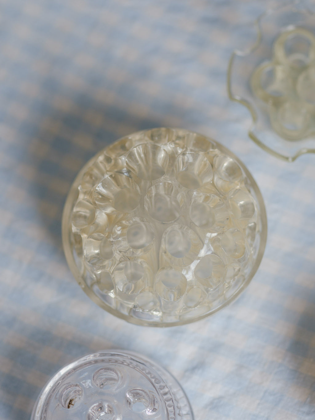 Vintage Extra Large Glass Flower Frog (Made in England) - 12cm