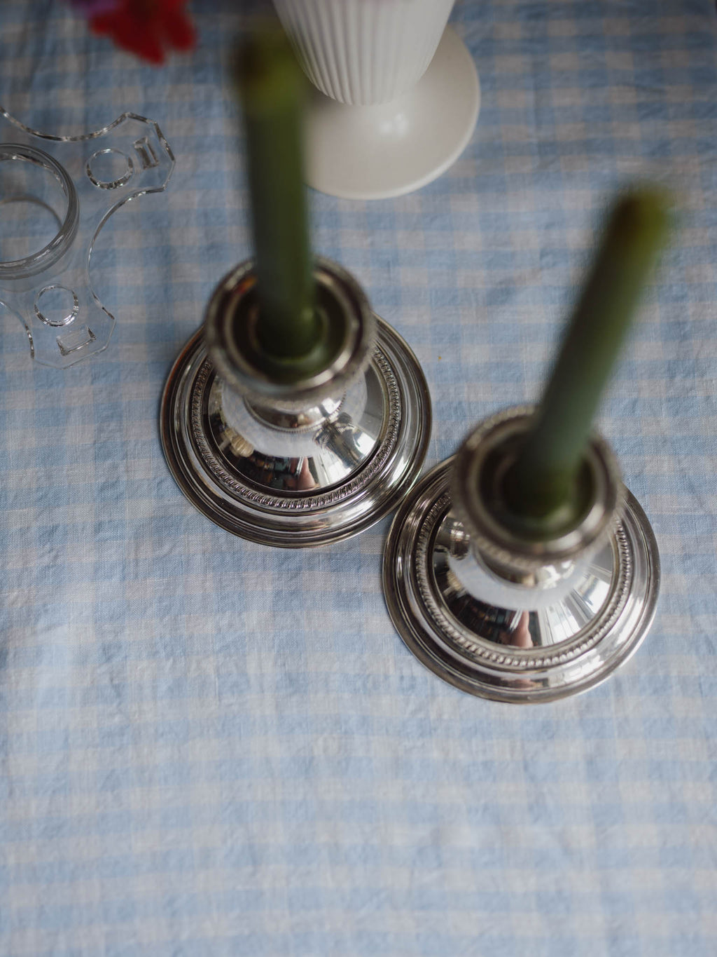 Vintage Walker & Hall Silver Plated Candlestick Holders (Pair)