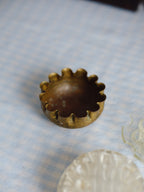 Vintage Hand-Beaten Brass Trinket Bowl - Scalloped Edge & Patina