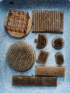 Vintage Rectangular Metal Flower Frog (10.5cm)