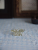 Vintage Small Hexagon Glass Flower Frog (8.8cm)