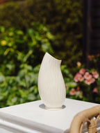 Vintage Crown Devon Cream & Green Sculptural Vase (Shape 1220)